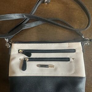 Stone & Co. Black and Cream Two-Tone Crossbody Bag